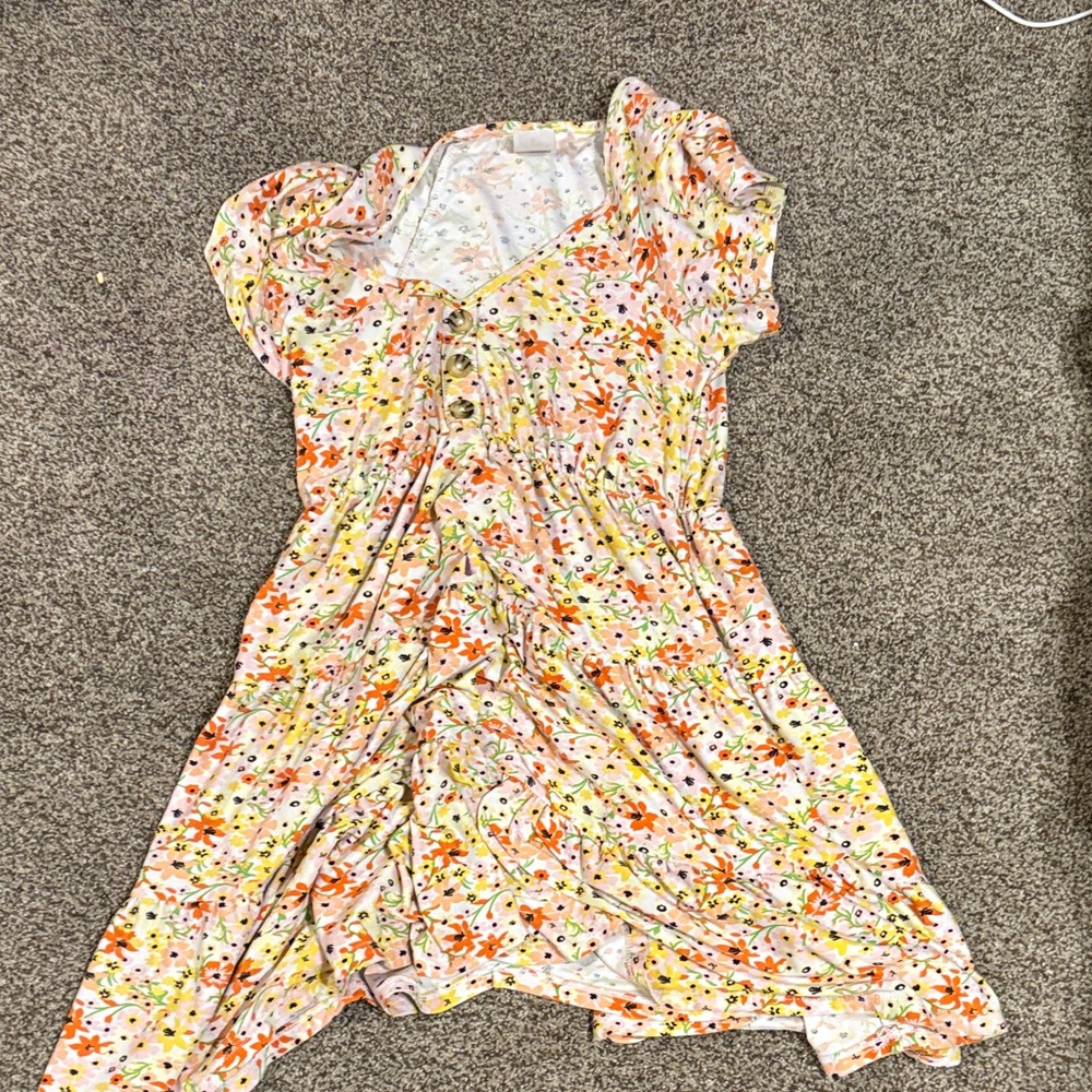 No Boundaries Asymmetrical Dress - Multicolor Floral